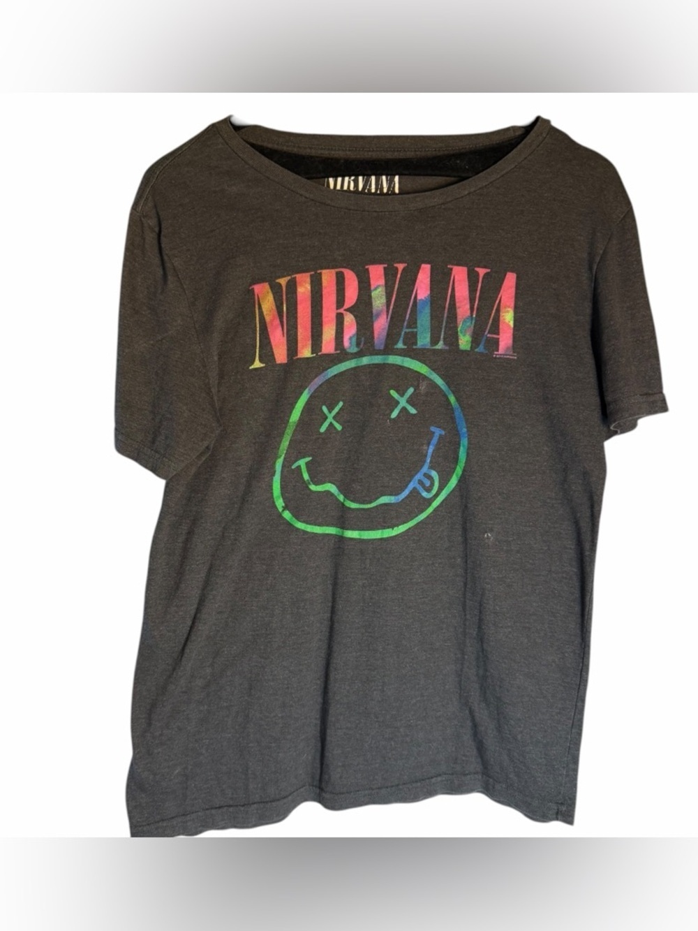 NIRVANA Short Sleeve Tee with Rainbow Logo